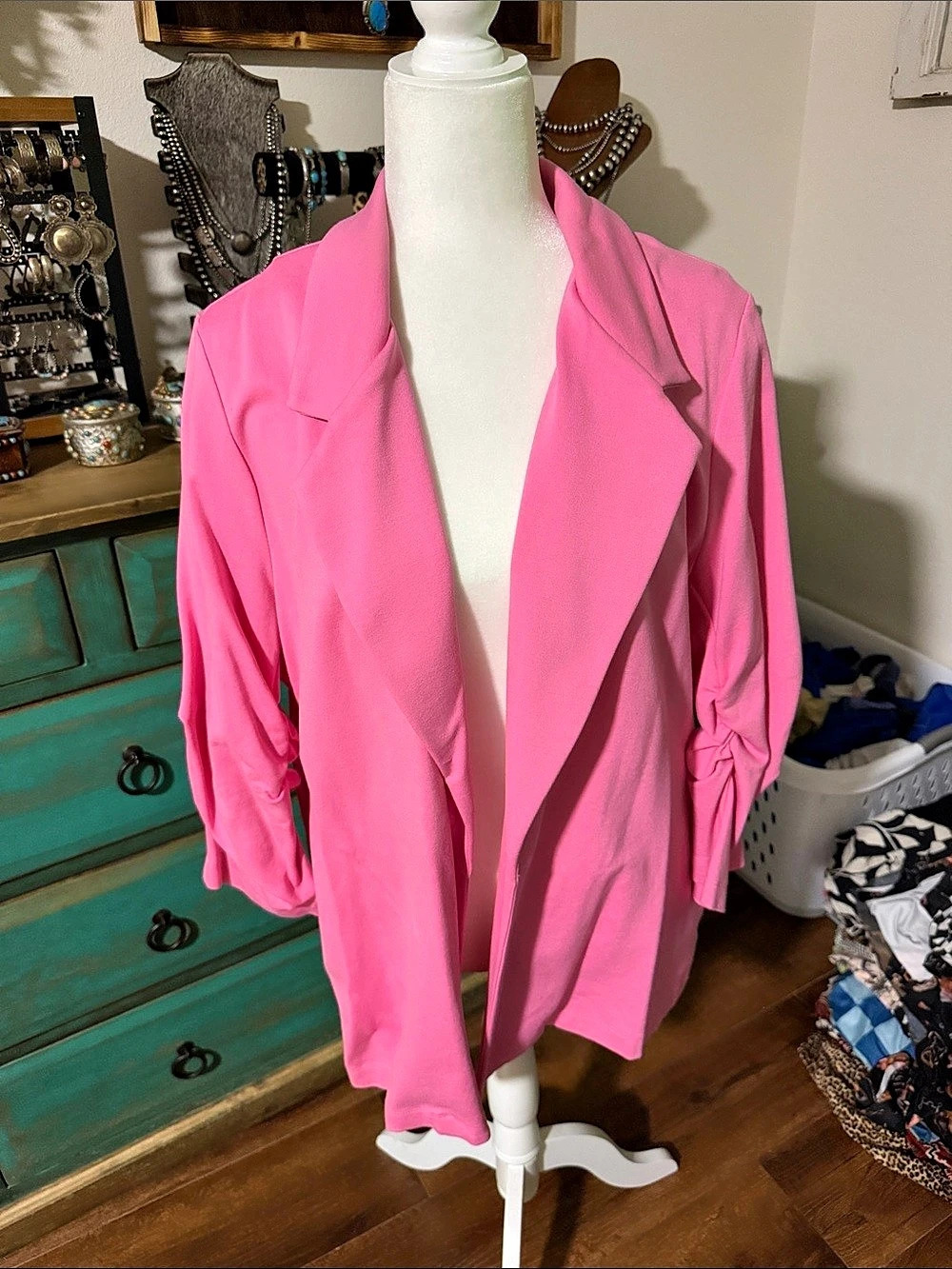 Dear Scarlett MDS Blazer Pink Blazer Size XL Like New